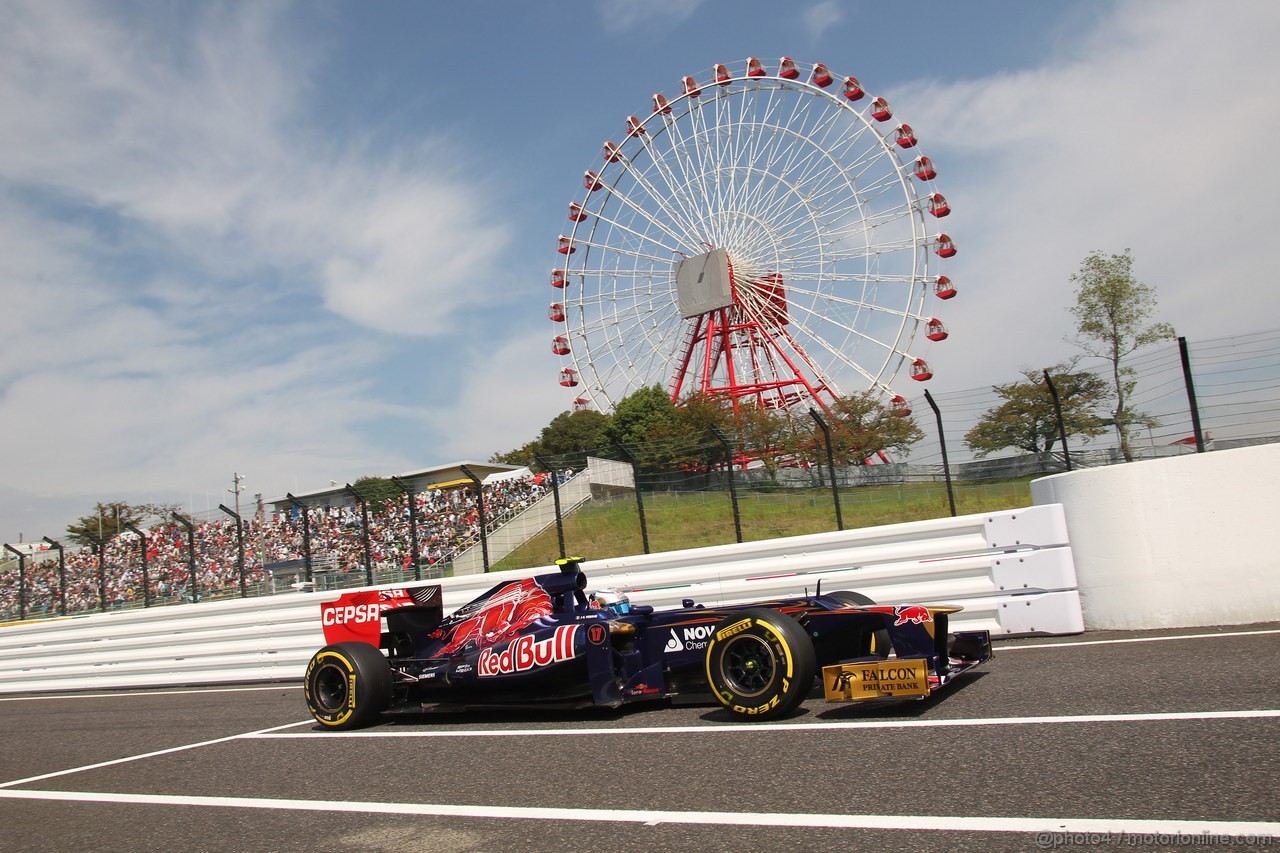 GP GIAPPONE, 06.10.2012- Prove Libere 3, Jean-Eric Vergne (FRA) Scuderia Toro Rosso STR7