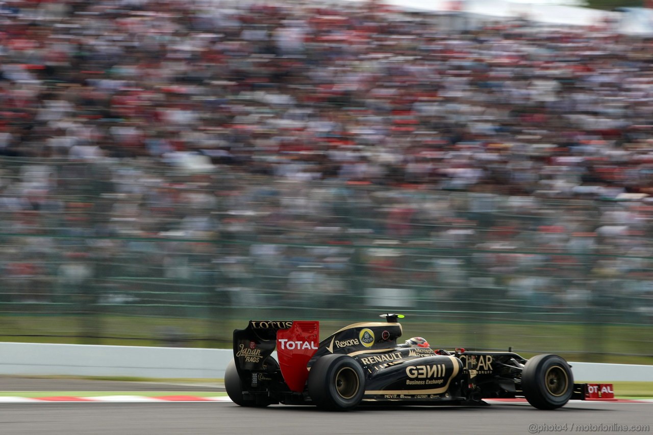 GP GIAPPONE, 06.10.2012- Qualifiche, Romain Grosjean (FRA) Lotus F1 Team E20