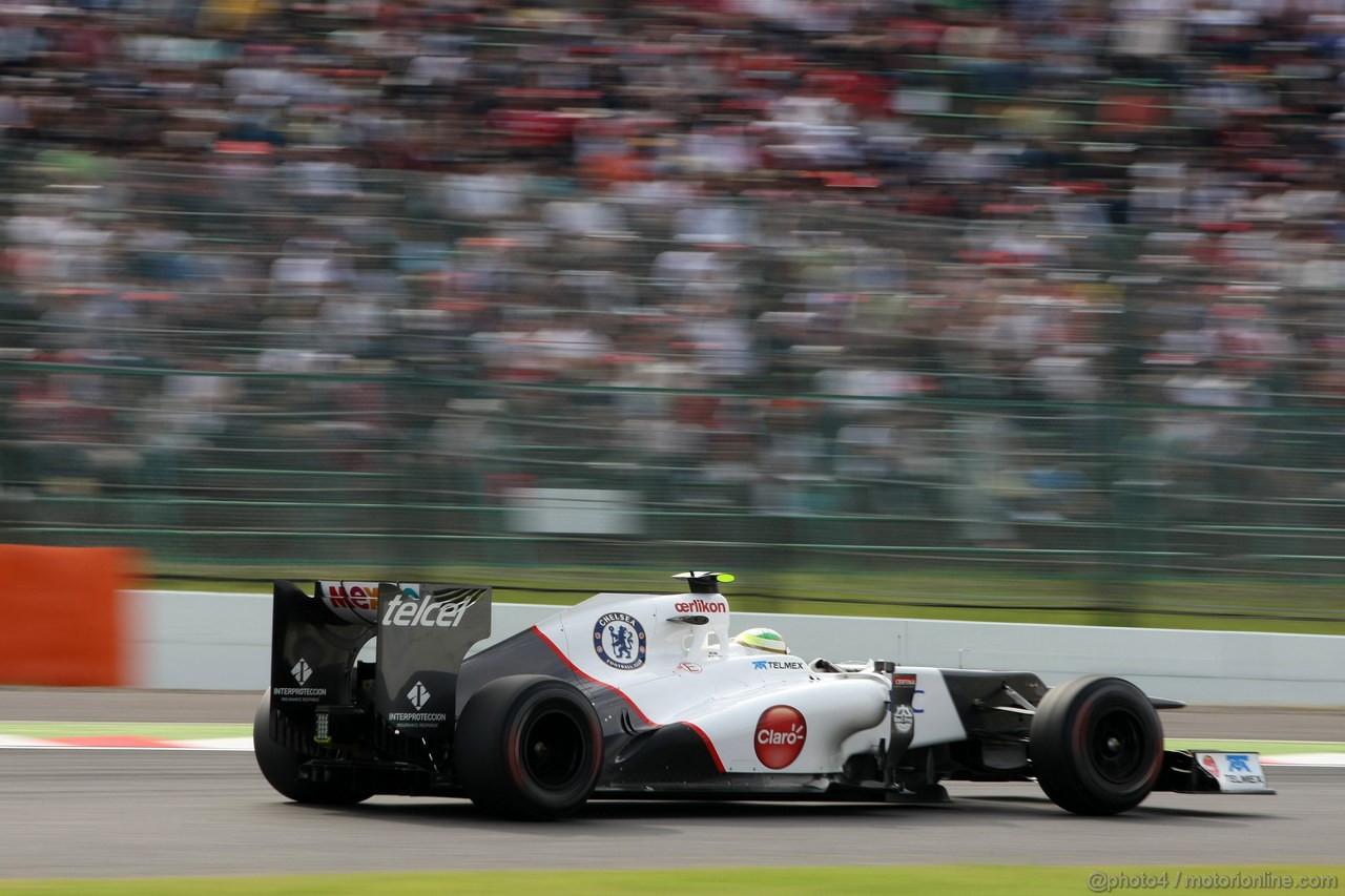 GP GIAPPONE, 06.10.2012- Qualifiche, Sergio Prez (MEX) Sauber F1 Team C31