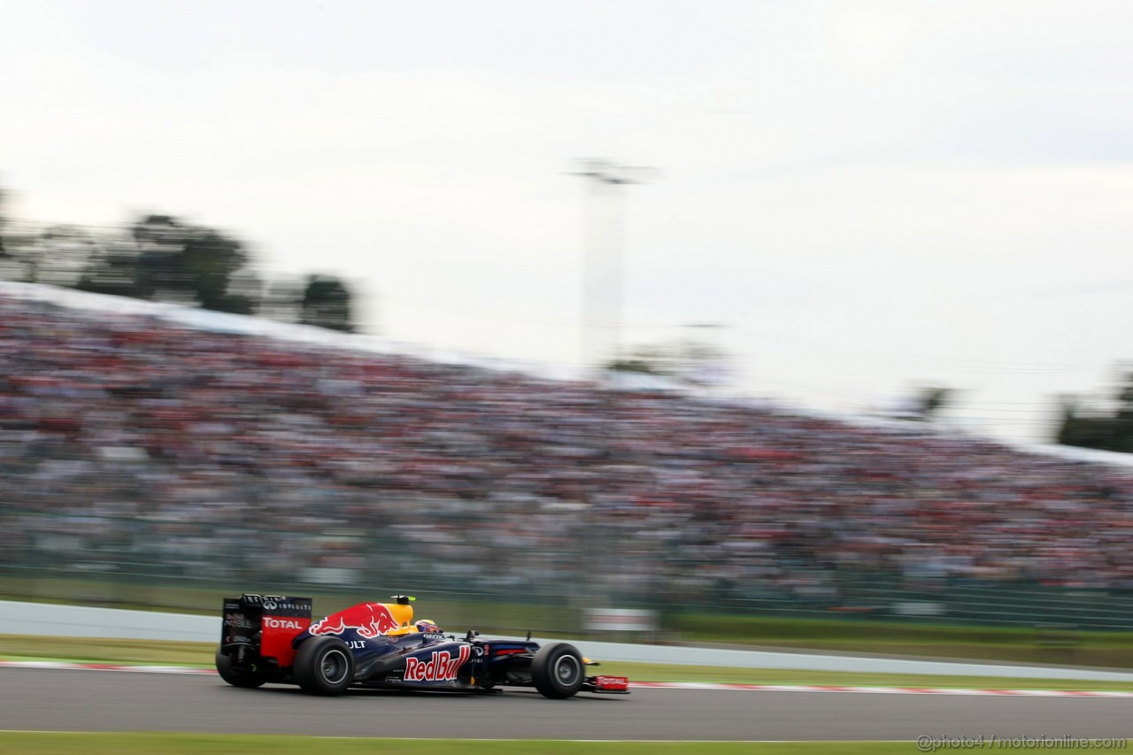 GP GIAPPONE, 06.10.2012- Qualifiche, Mark Webber (AUS) Red Bull Racing RB8 