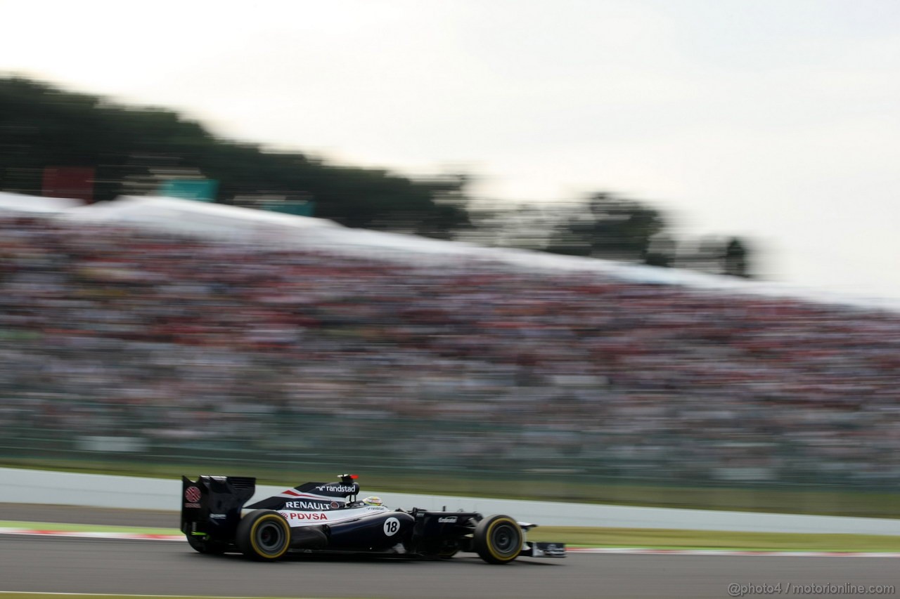 GP GIAPPONE, 06.10.2012- Qualifiche, Pastor Maldonado (VEN) Williams F1 Team FW34 