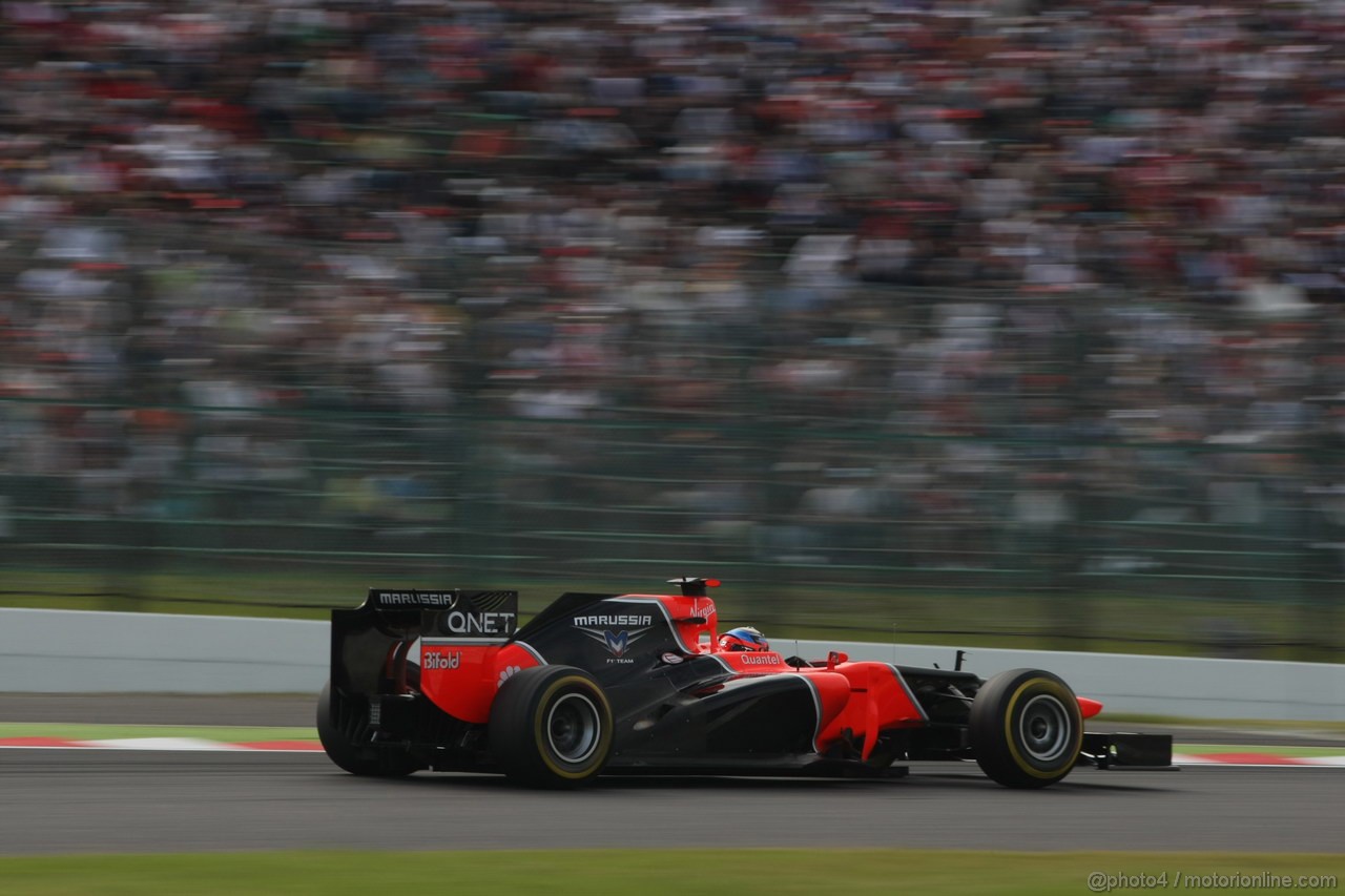 GP GIAPPONE, 06.10.2012- Qualifiche, Timo Glock (GER) Marussia F1 Team MR01 