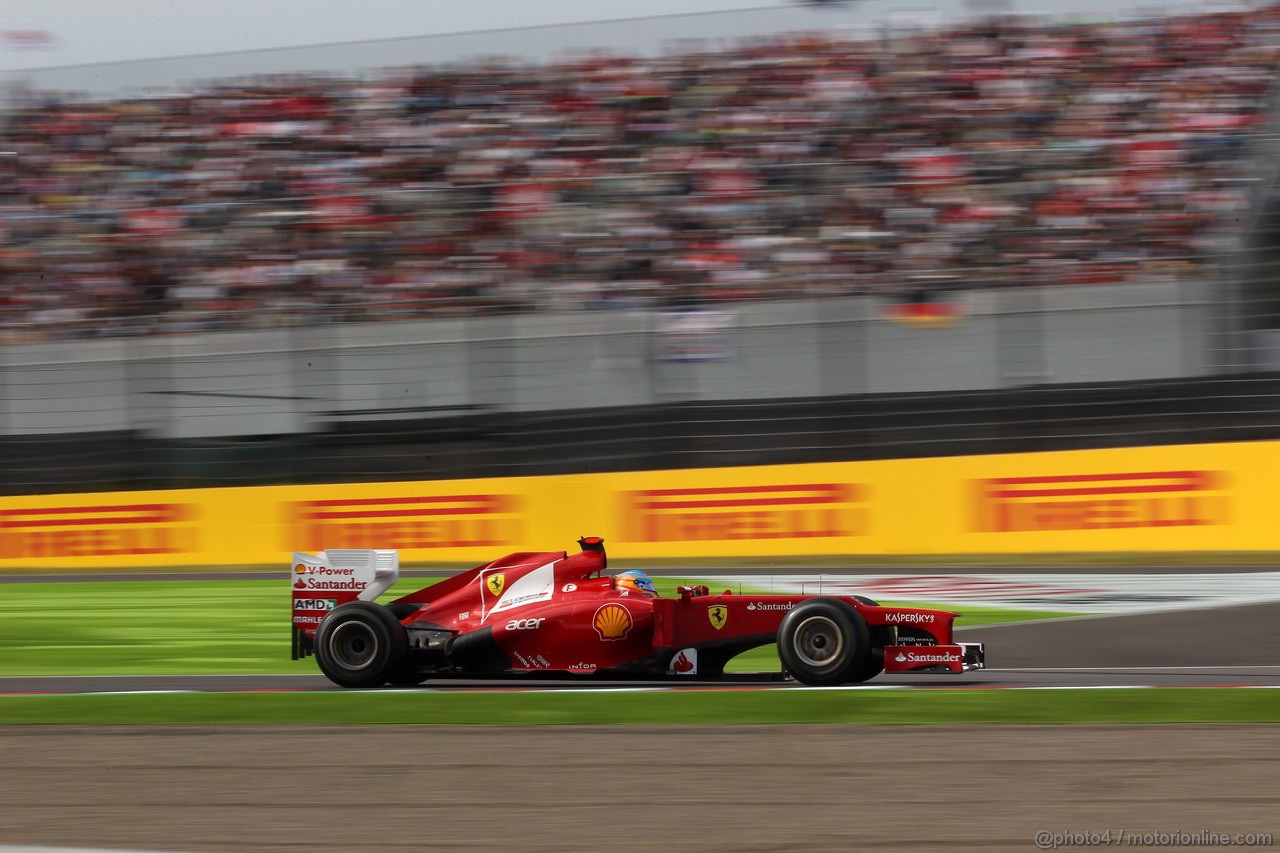 GP GIAPPONE, 06.10.2012- Qualifiche, Fernando Alonso (ESP) Ferrari F2012