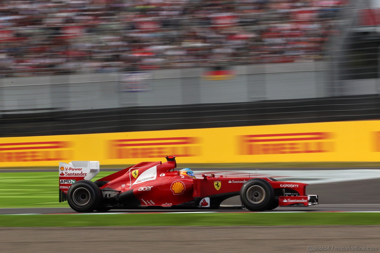 GP GIAPPONE, 06.10.2012- Qualifiche, Fernando Alonso (ESP) Ferrari F2012 