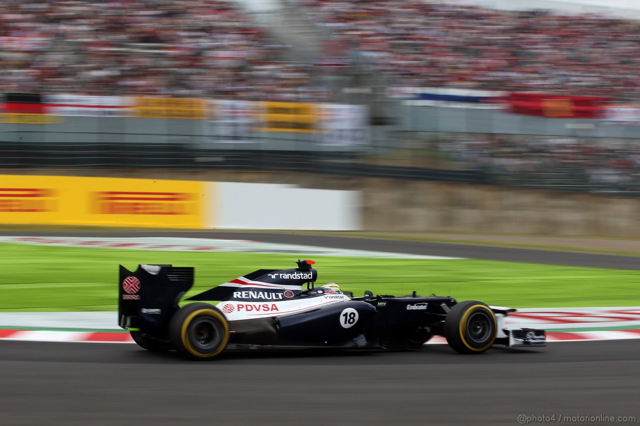 GP GIAPPONE, 06.10.2012- Qualifiche, Pastor Maldonado (VEN) Williams F1 Team FW34