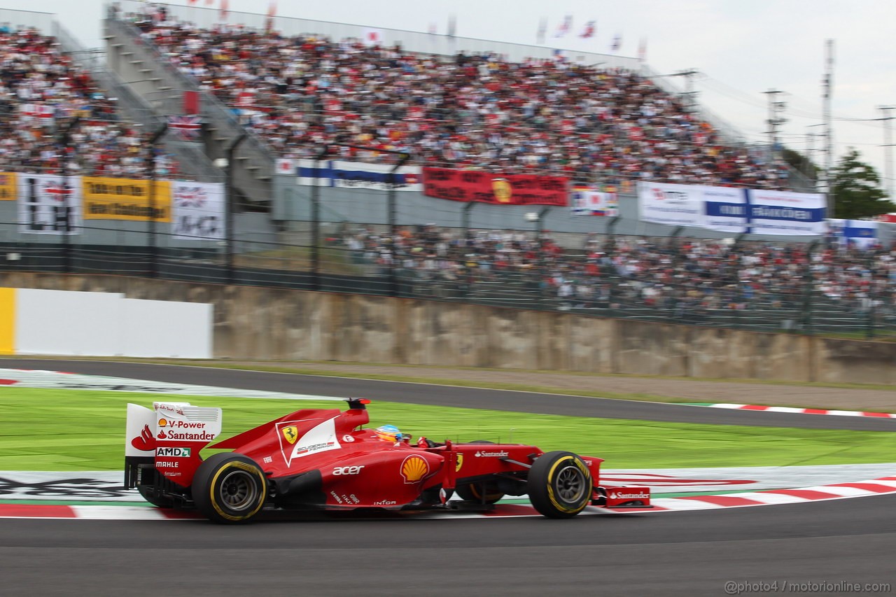 GP GIAPPONE, 06.10.2012- Qualifiche, Fernando Alonso (ESP) Ferrari F2012
