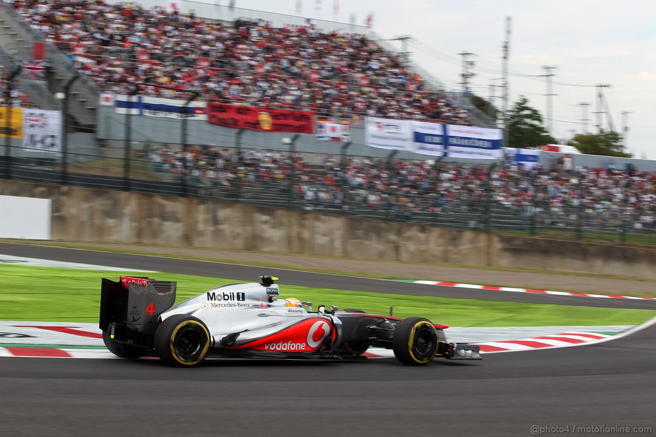 GP GIAPPONE, 06.10.2012- Qualifiche, Lewis Hamilton (GBR) McLaren Mercedes MP4-27