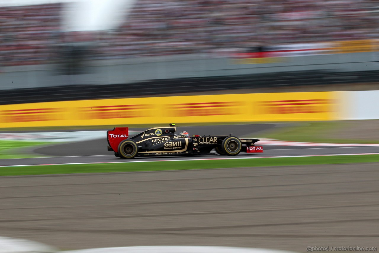 GP GIAPPONE, 06.10.2012- Qualifiche, Romain Grosjean (FRA) Lotus F1 Team E20