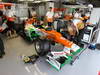 GP GIAPPONE, 06.10.2012- Free Practice 3, Mechanics Force India work on the cars 