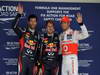 GP GIAPPONE, 06.10.2012- Qualifiche, secondo Mark Webber (AUS) Red Bull Racing RB8, Sebastian Vettel (GER) Red Bull Racing RB8 pole position e terzo Jenson Button (GBR) McLaren Mercedes MP4-27 