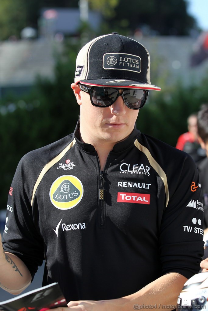 GP GIAPPONE, 05.10.2012- Kimi Raikkonen (FIN) Lotus F1 Team E20 