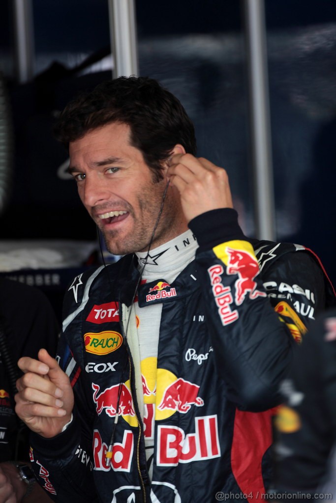 GP GIAPPONE, 05.10.2012- Prove Libere 1, Mark Webber (AUS) Red Bull Racing RB8