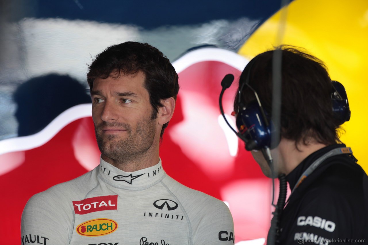 GP GIAPPONE, 05.10.2012- Prove Libere 1, Mark Webber (AUS) Red Bull Racing RB8 