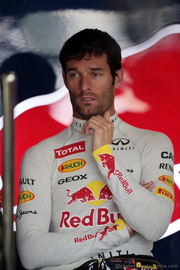 GP GIAPPONE, 05.10.2012- Prove Libere 1, Mark Webber (AUS) Red Bull Racing RB8