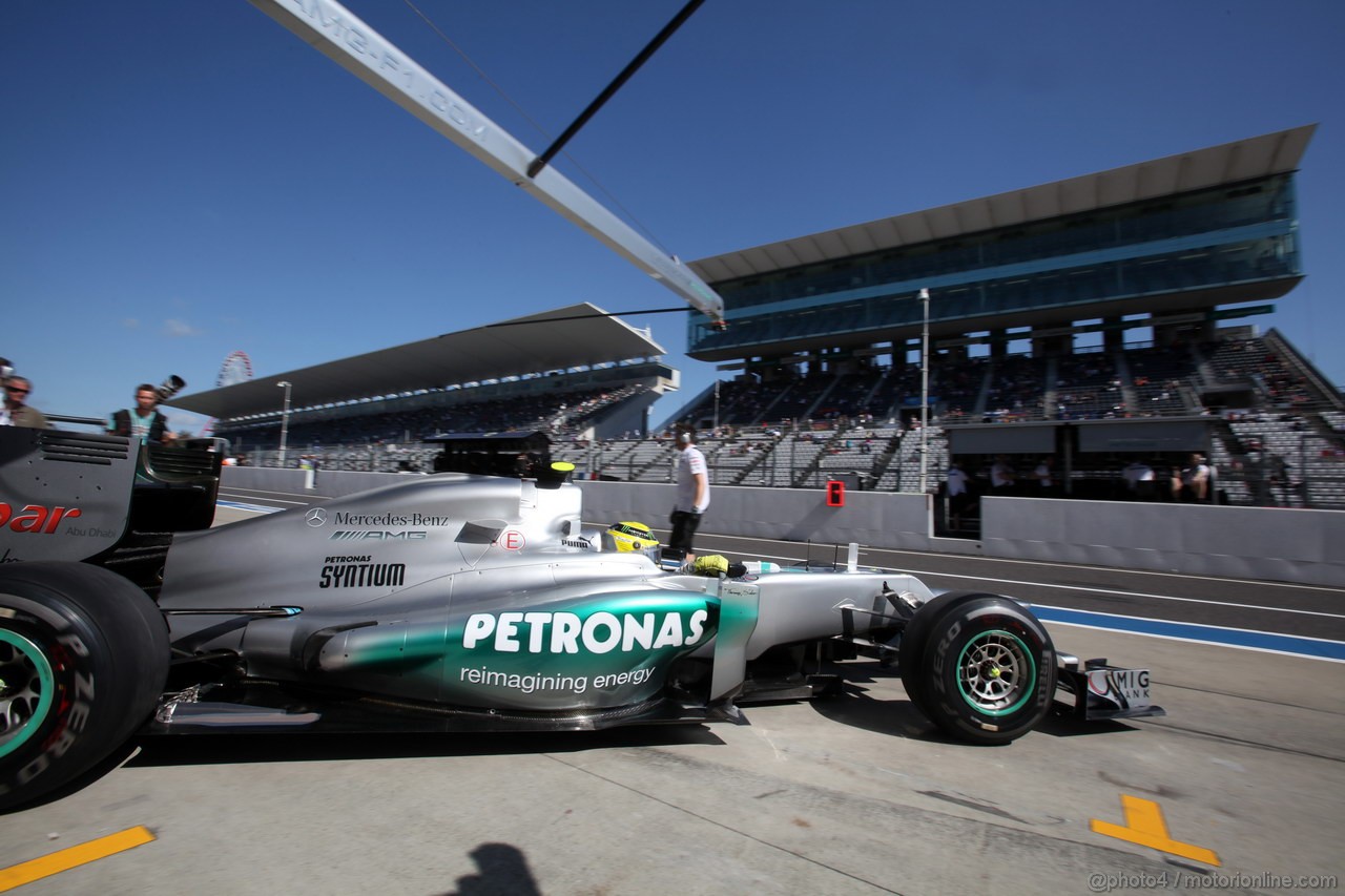 GP GIAPPONE, 05.10.2012- Prove Libere 1, Nico Rosberg (GER) Mercedes AMG F1 W03 
