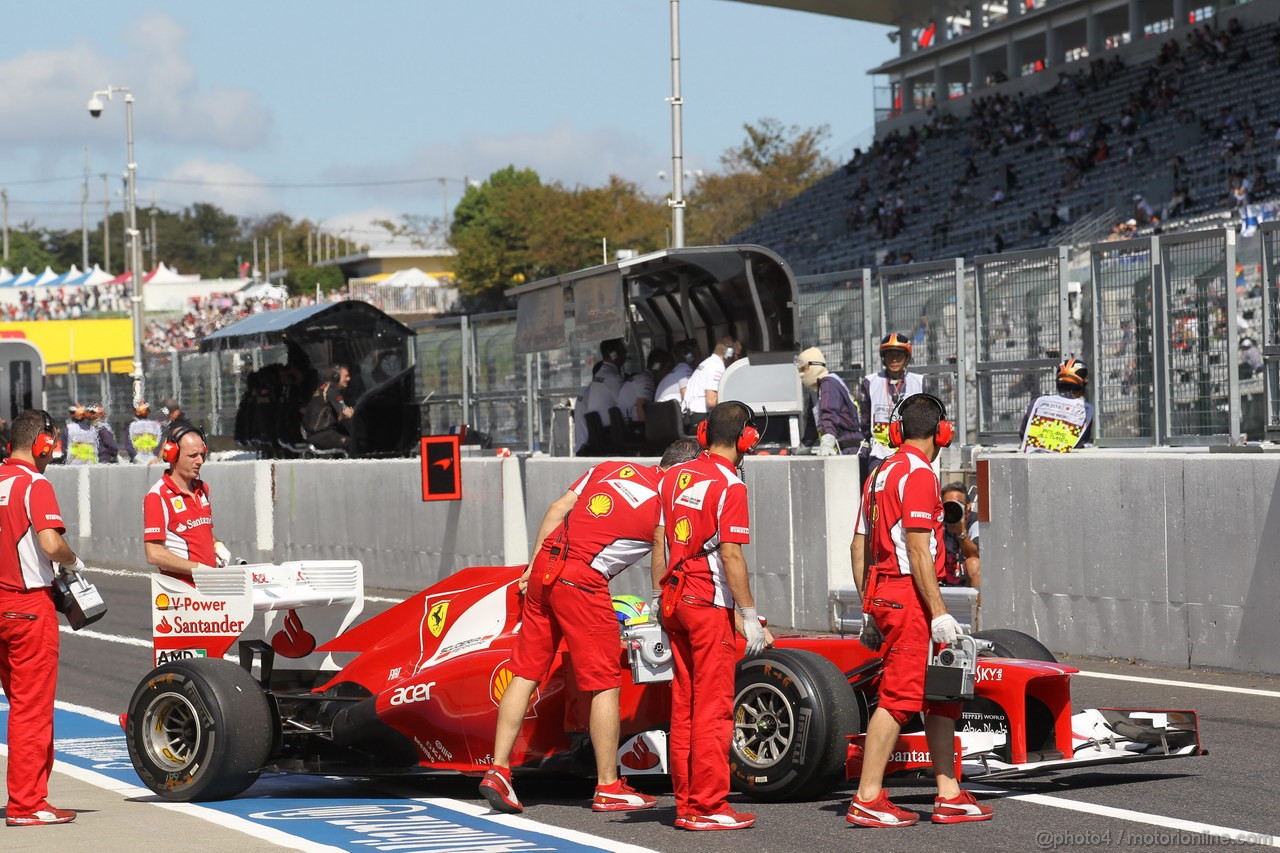 GP GIAPPONE, 05.10.2012- Prove Libere 1, Felipe Massa (BRA) Ferrari F2012 