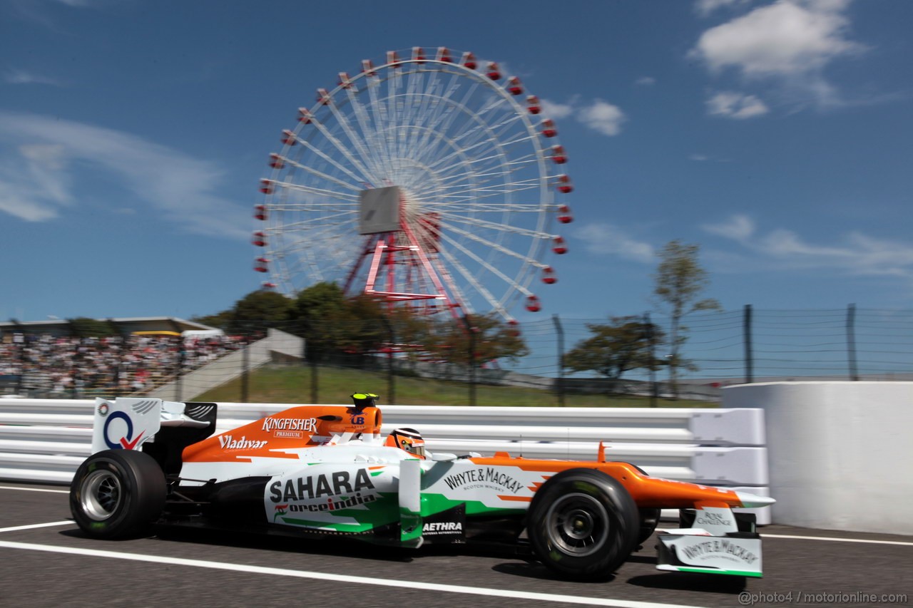 GP GIAPPONE, 05.10.2012- Prove Libere 1, Nico Hulkenberg (GER) Sahara Force India F1 Team VJM05 