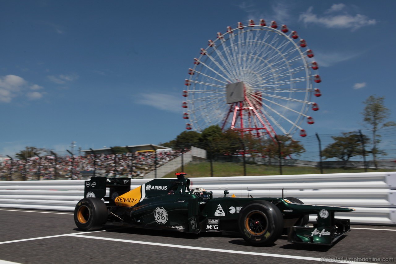 GP GIAPPONE, 05.10.2012- Prove Libere 1, Giedo Van der Garde (NED), Test driver, Caterham F1 Team CT01 