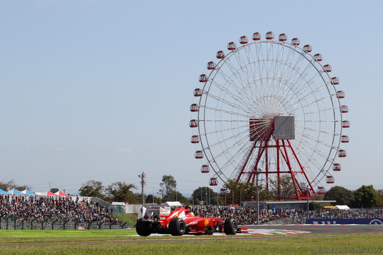 GP GIAPPONE, 05.10.2012- Prove Libere 1, Felipe Massa (BRA) Ferrari F2012 
