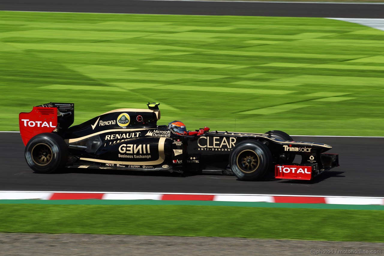 GP GIAPPONE, 05.10.2012- Prove Libere 1, Romain Grosjean (FRA) Lotus F1 Team E20