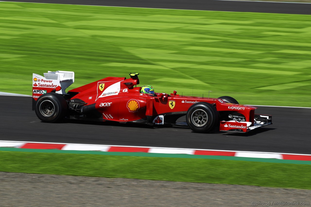 GP GIAPPONE, 05.10.2012- Prove Libere 1, Felipe Massa (BRA) Ferrari F2012 