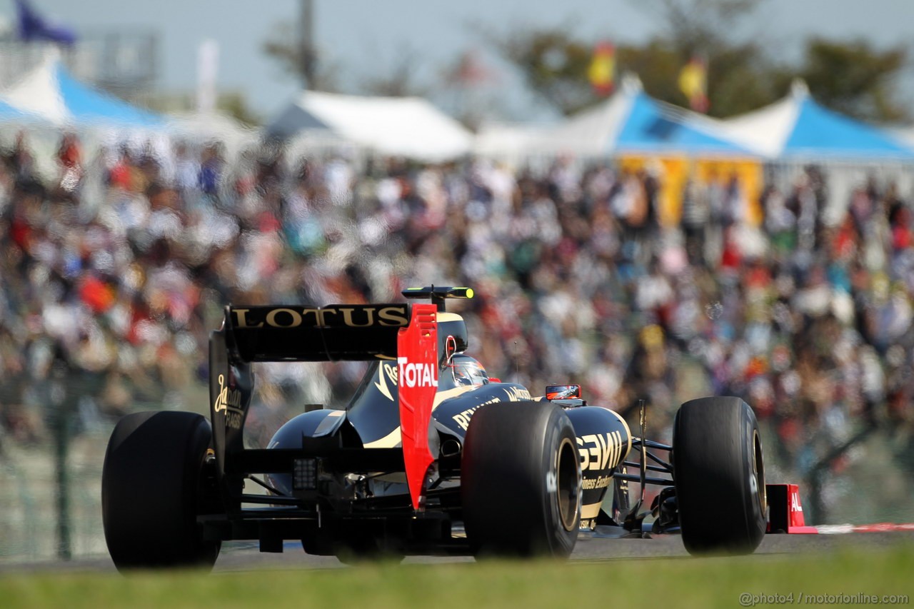GP GIAPPONE, 05.10.2012- Prove Libere 1, Romain Grosjean (FRA) Lotus F1 Team E20 