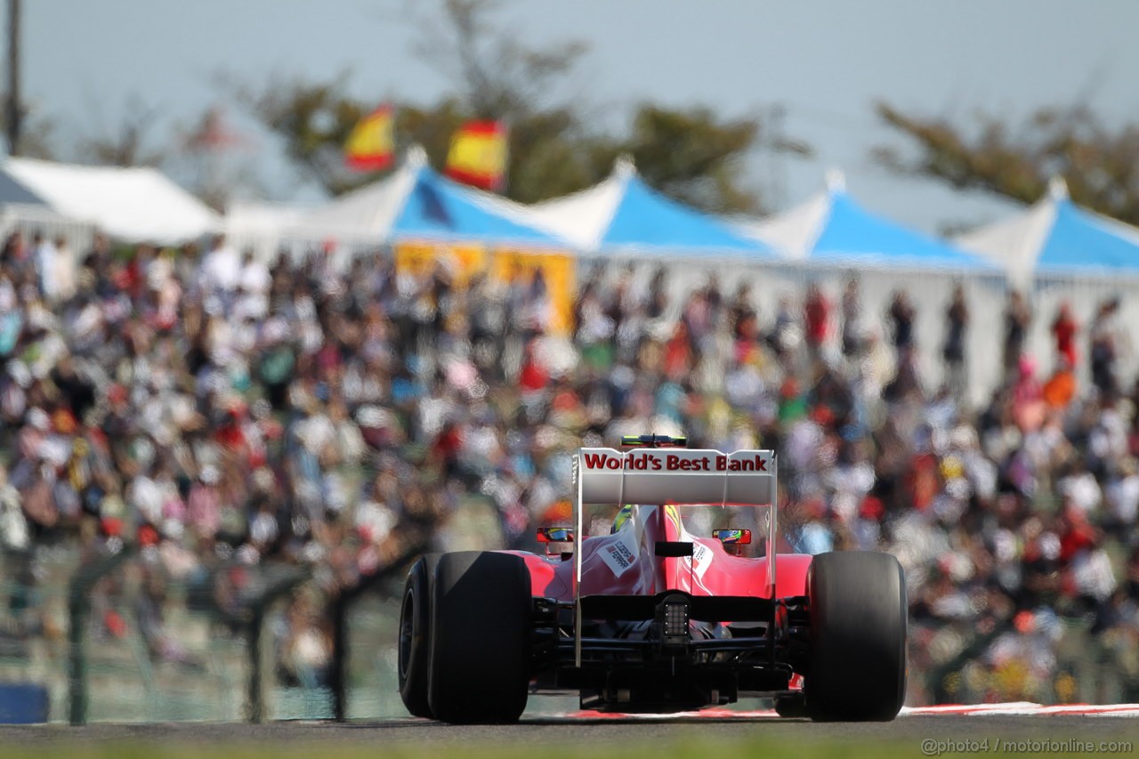 GP GIAPPONE, 05.10.2012- Prove Libere 1, Felipe Massa (BRA) Ferrari F2012 