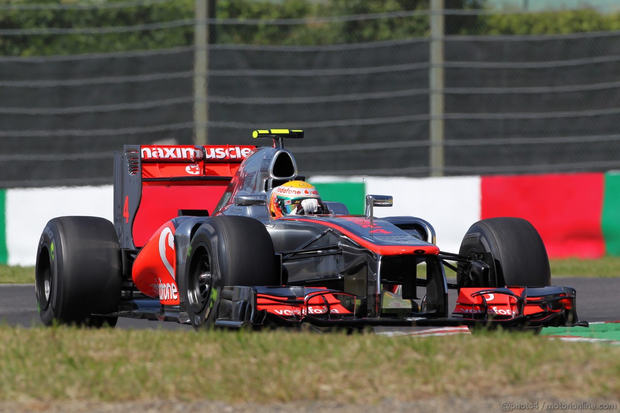 GP GIAPPONE, 05.10.2012- Prove Libere 1, Lewis Hamilton (GBR) McLaren Mercedes MP4-27 