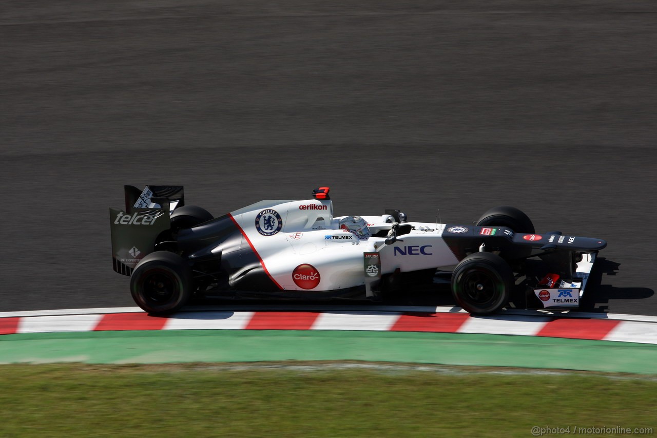 GP GIAPPONE, 05.10.2012- Prove Libere 1, Kamui Kobayashi (JAP) Sauber F1 Team C31