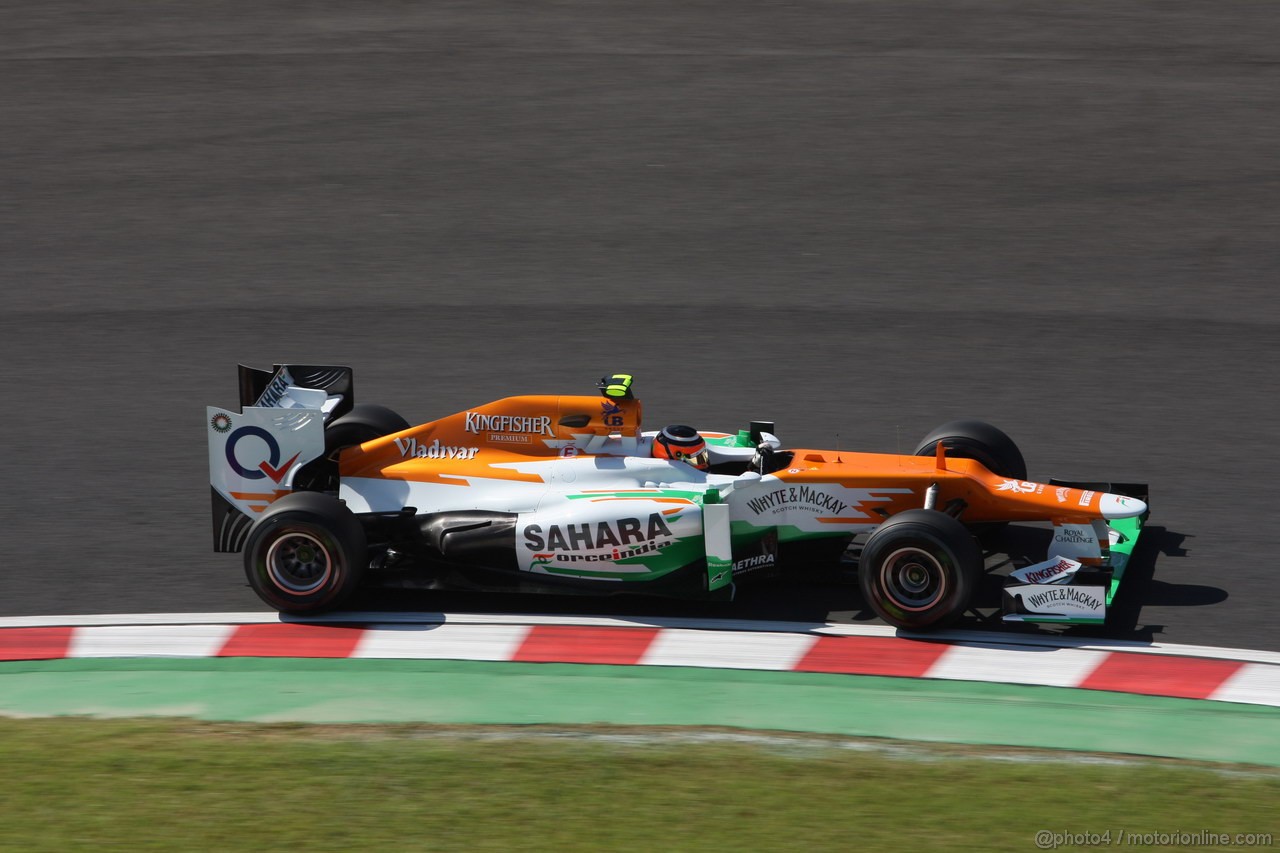GP GIAPPONE, 05.10.2012- Prove Libere 1, Nico Hulkenberg (GER) Sahara Force India F1 Team VJM05