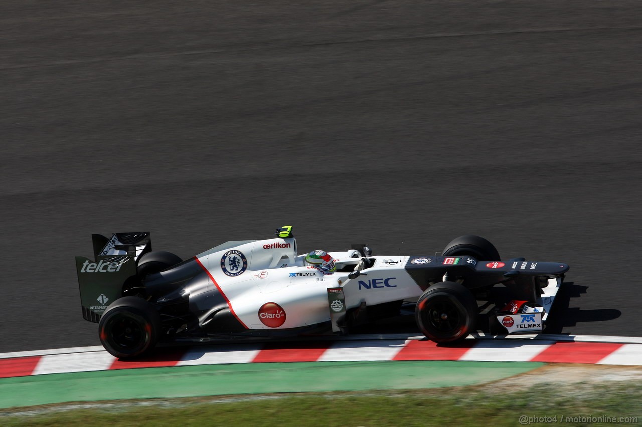 GP GIAPPONE, 05.10.2012- Prove Libere 1, Sergio Prez (MEX) Sauber F1 Team C31 