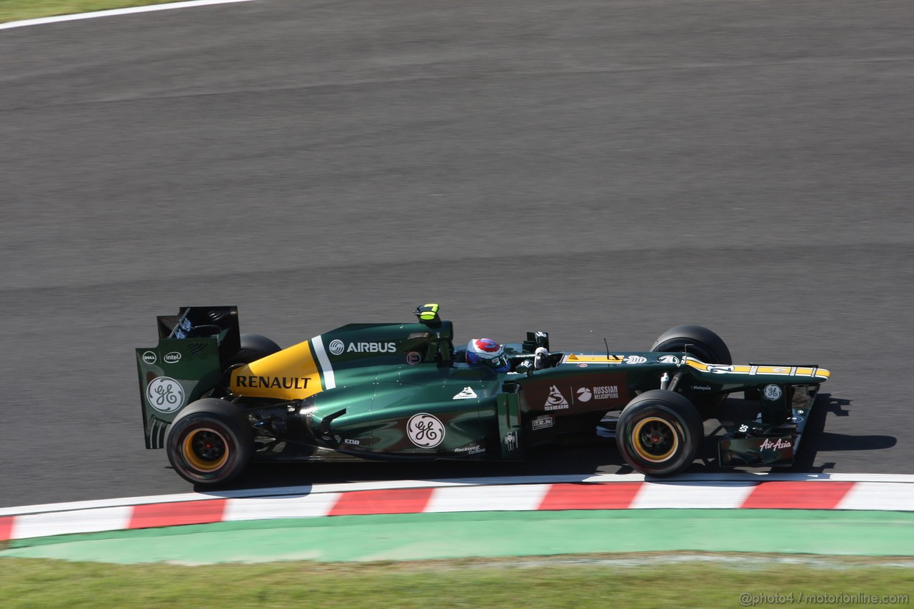 GP GIAPPONE, 05.10.2012- Prove Libere 1, Vitaly Petrov (RUS) Caterham F1 Team CT01
