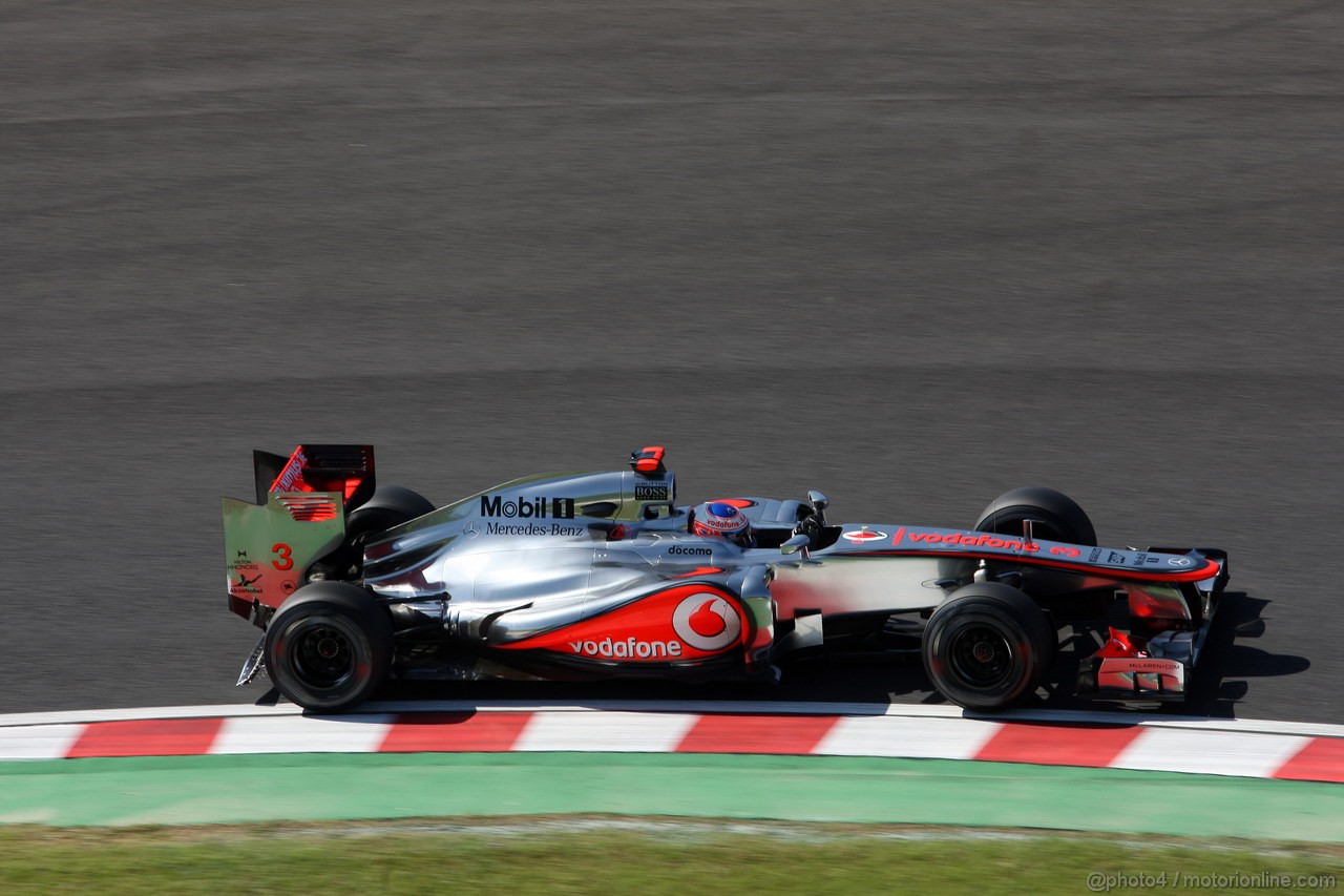 GP GIAPPONE, 05.10.2012- Prove Libere 1, Jenson Button (GBR) McLaren Mercedes MP4-27 