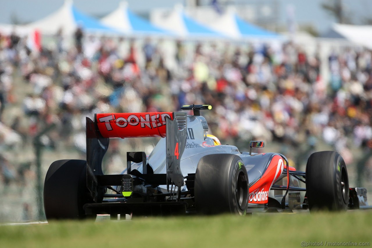 GP GIAPPONE, 05.10.2012- Prove Libere 1, Lewis Hamilton (GBR) McLaren Mercedes MP4-27
