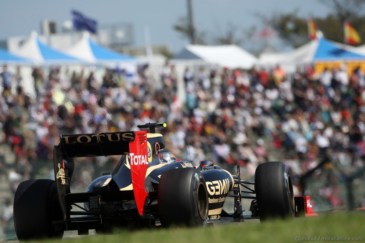 GP GIAPPONE, 05.10.2012- Prove Libere 1, Romain Grosjean (FRA) Lotus F1 Team E20