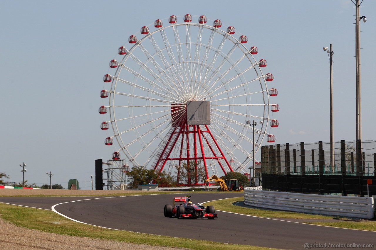 GP GIAPPONE, 05.10.2012- Prove Libere 1, Lewis Hamilton (GBR) McLaren Mercedes MP4-27 