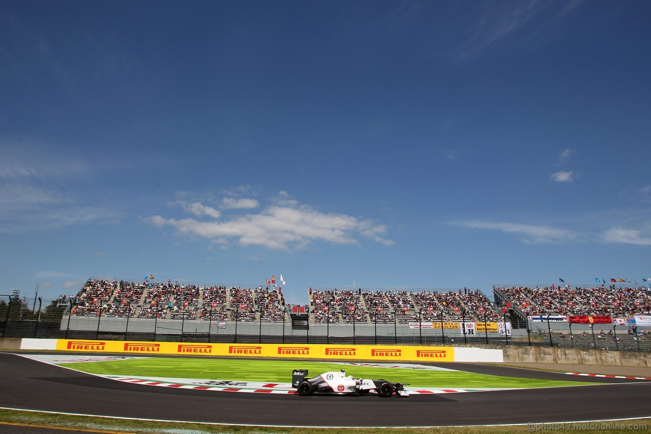 GP GIAPPONE, 05.10.2012- Prove Libere 1,Sergio Prez (MEX) Sauber F1 Team C31 