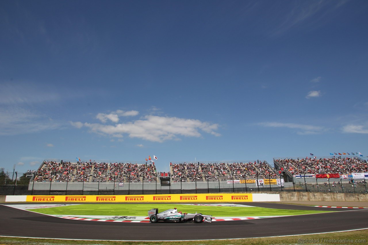 GP GIAPPONE, 05.10.2012- Prove Libere 1, Michael Schumacher (GER) Mercedes AMG F1 W03 