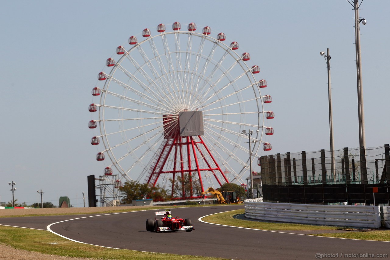 GP GIAPPONE, 05.10.2012- Prove Libere 1, Felipe Massa (BRA) Ferrari F2012 