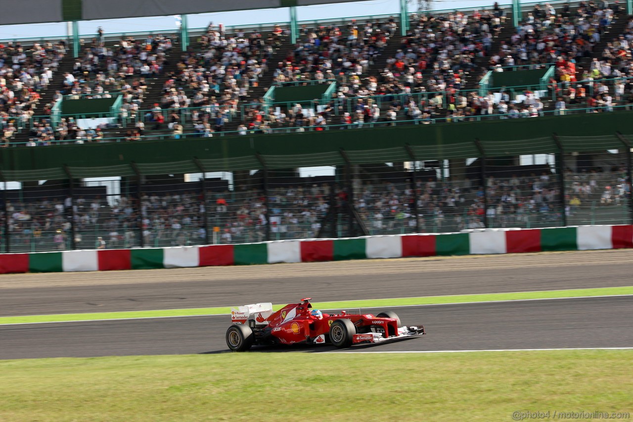 GP GIAPPONE, 05.10.2012- Prove Libere 2, Fernando Alonso (ESP) Ferrari F2012 