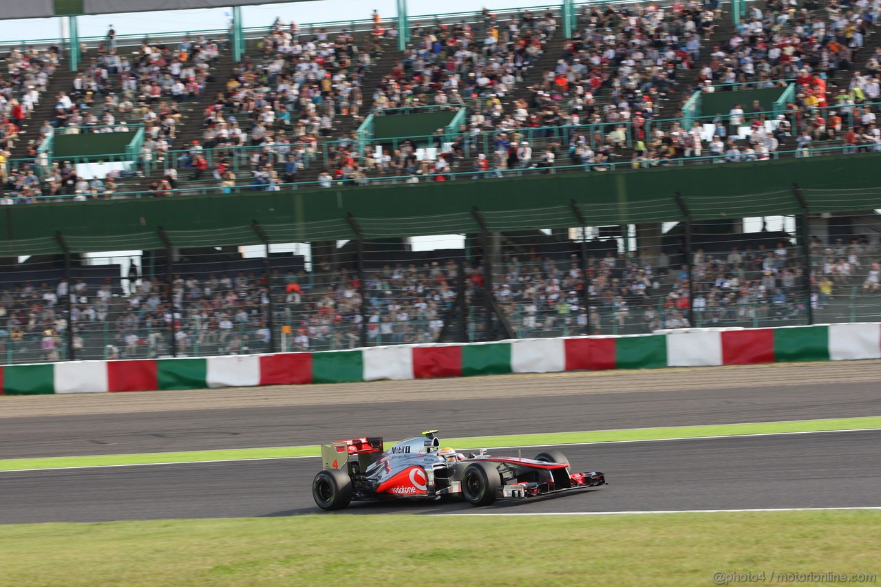 GP GIAPPONE, 05.10.2012- Prove Libere 2, Lewis Hamilton (GBR) McLaren Mercedes MP4-27 