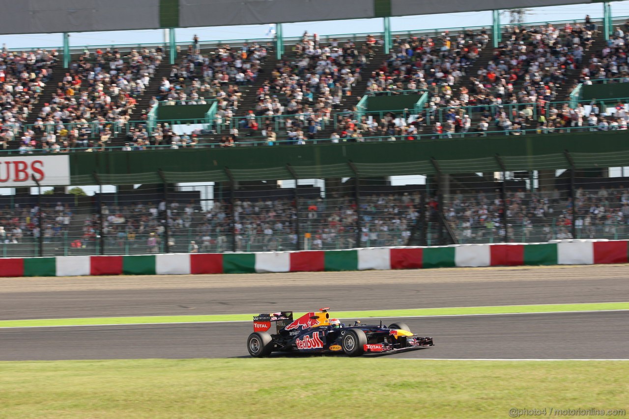 GP GIAPPONE, 05.10.2012- Prove Libere 2, Sebastian Vettel (GER) Red Bull Racing RB8 