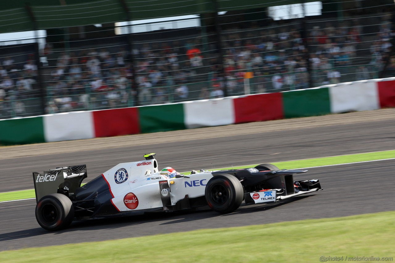 GP GIAPPONE, 05.10.2012- Prove Libere 2, Sergio Prez (MEX) Sauber F1 Team C31 
