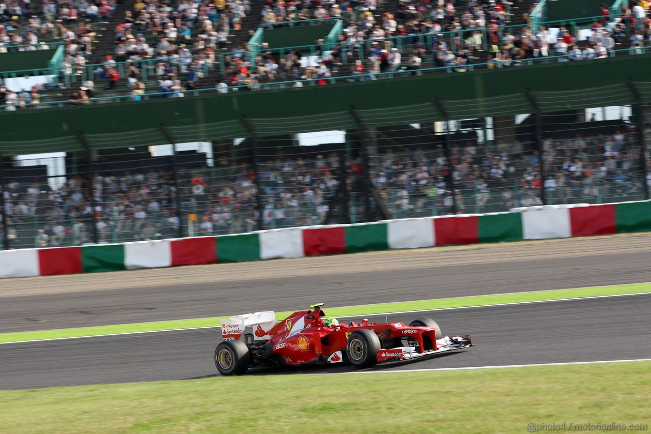 GP GIAPPONE, 05.10.2012- Prove Libere 2, Felipe Massa (BRA) Ferrari F2012 