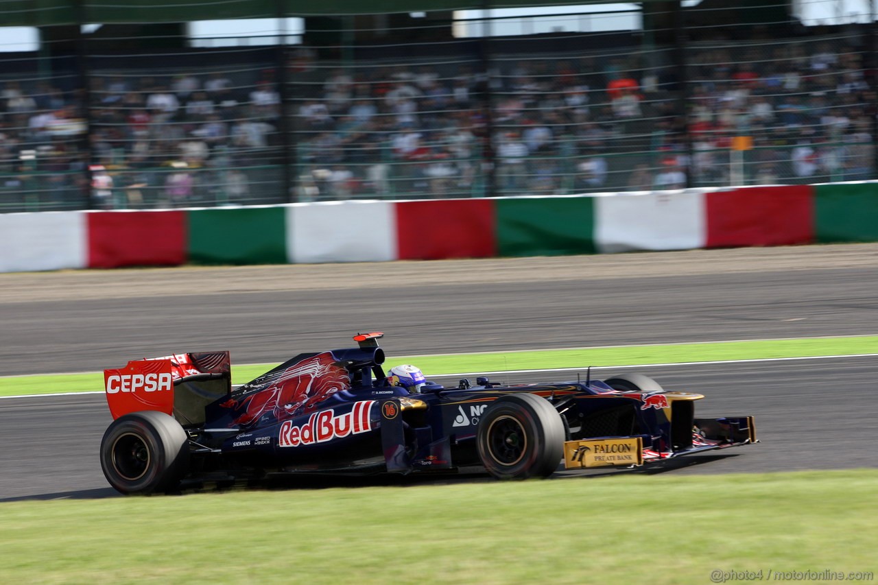 GP GIAPPONE, 05.10.2012- Prove Libere 2, Daniel Ricciardo (AUS) Scuderia Toro Rosso STR7 