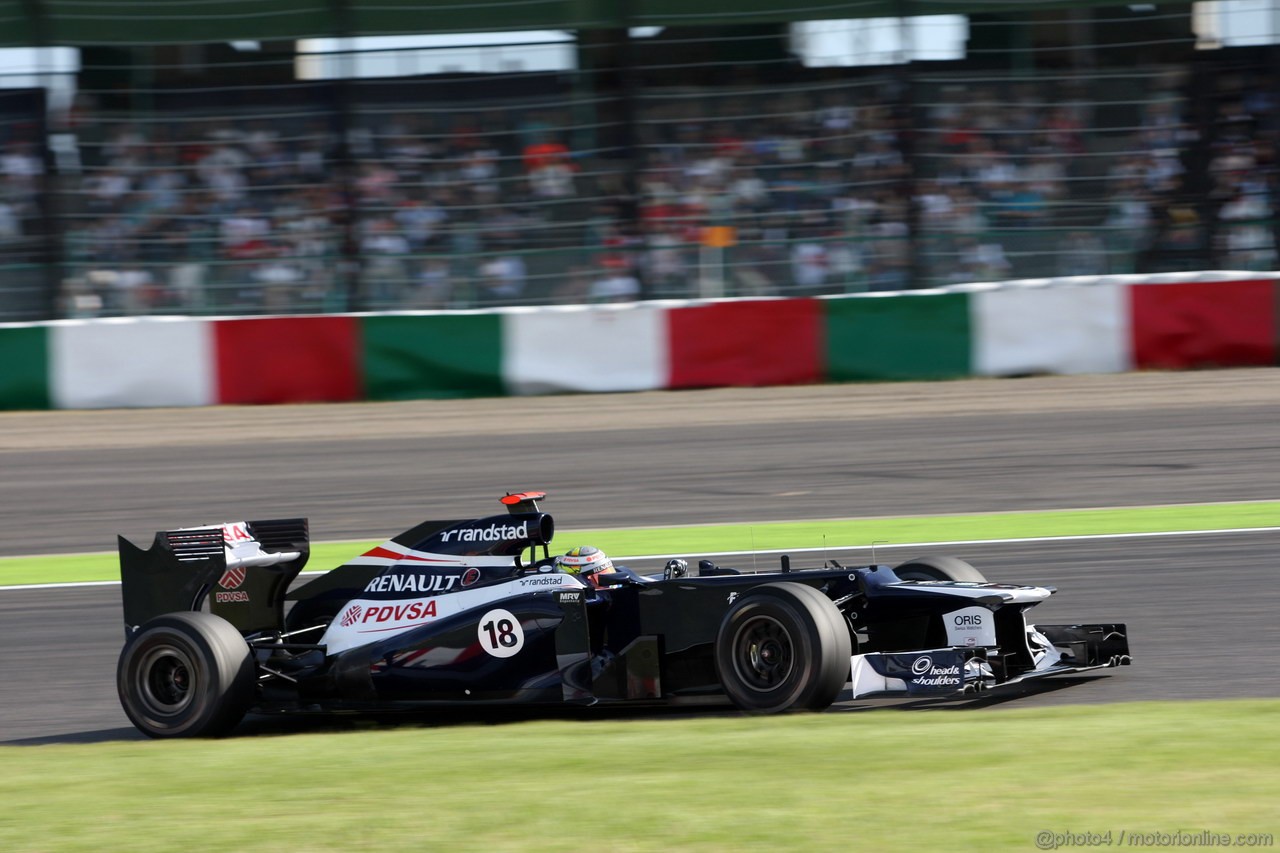 GP GIAPPONE, 05.10.2012- Prove Libere 2, Pastor Maldonado (VEN) Williams F1 Team FW34 