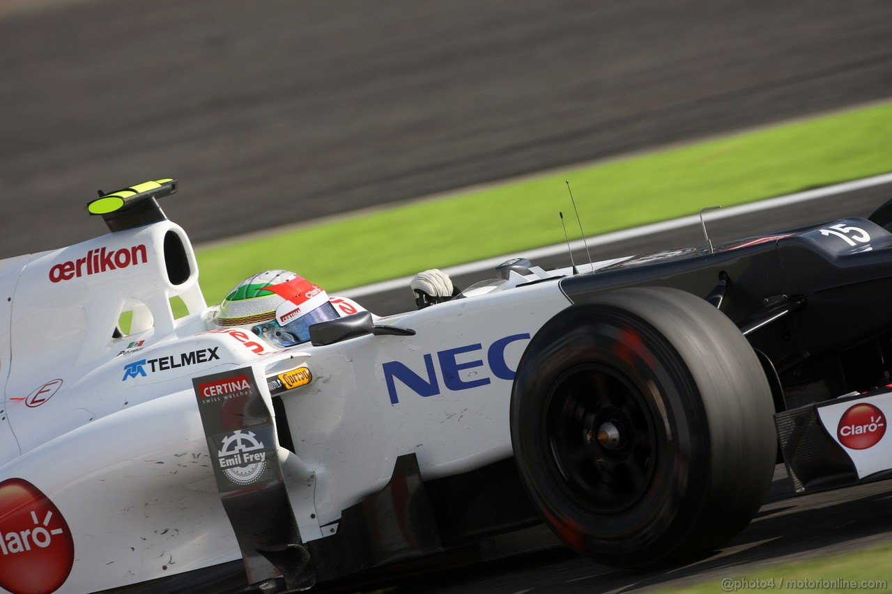 GP GIAPPONE, 05.10.2012- Prove Libere 2, Sergio Prez (MEX) Sauber F1 Team C31 