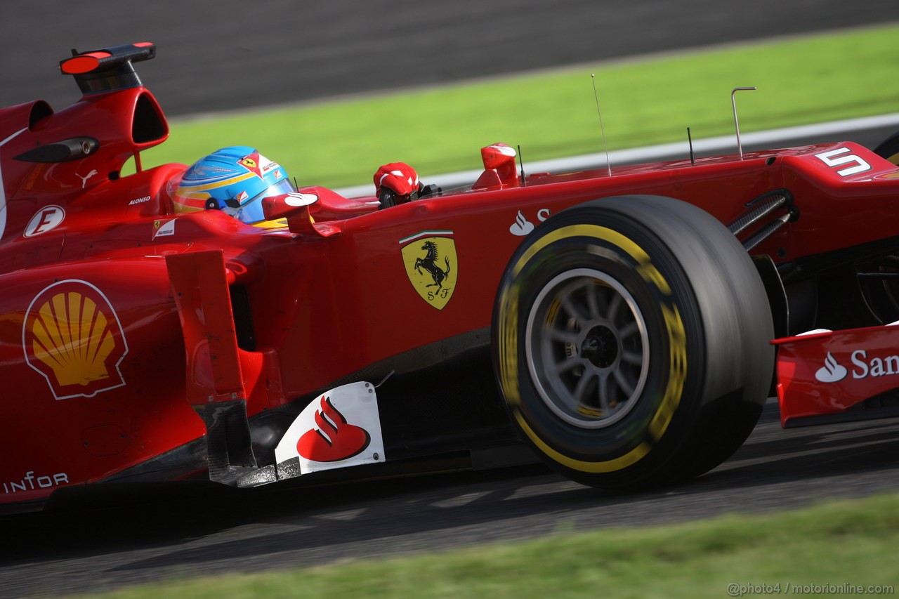 GP GIAPPONE, 05.10.2012- Prove Libere 2, Fernando Alonso (ESP) Ferrari F2012 