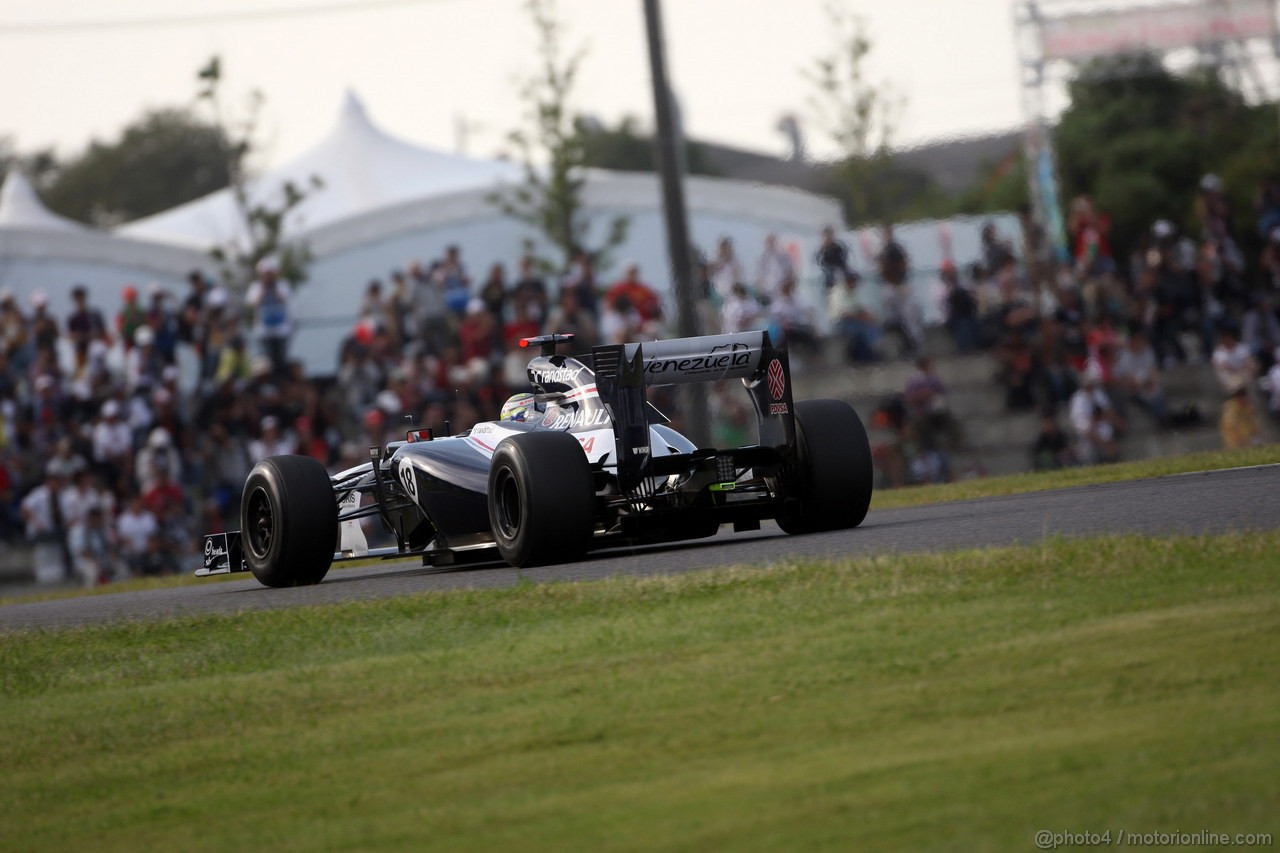 GP GIAPPONE, 05.10.2012- Prove Libere 2, Pastor Maldonado (VEN) Williams F1 Team FW34 