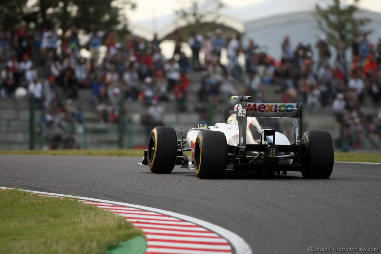 GP GIAPPONE, 05.10.2012- Prove Libere 2, Sergio Prez (MEX) Sauber F1 Team C31 